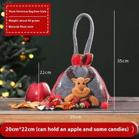 HKM-856979 Christmas Themed Children’s Gift Bags - Plush Candy Packaging in Various Styles