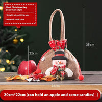 HKM-856979 Christmas Themed Children’s Gift Bags - Plush Candy Packaging in Various Styles