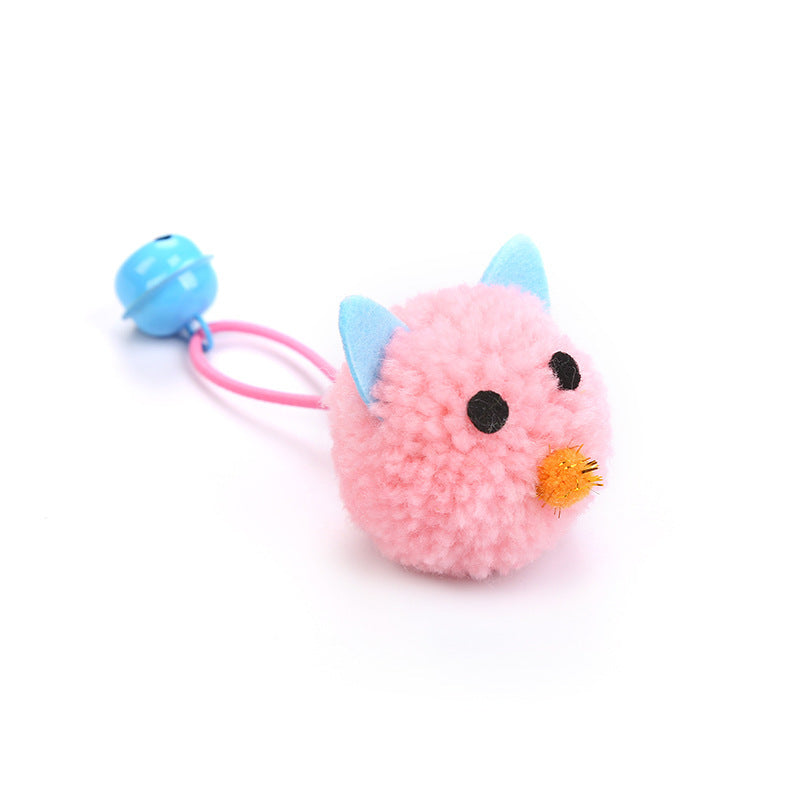 HKM-856979 Plush mouse head shaped bell toy