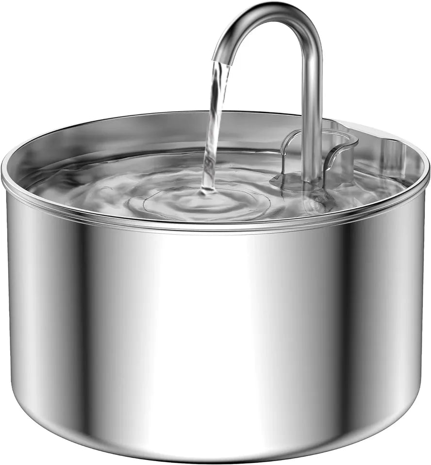 KTX-856979 Stainless Steel 3.2L Pet Water Fountain for Cats and Small Dogs