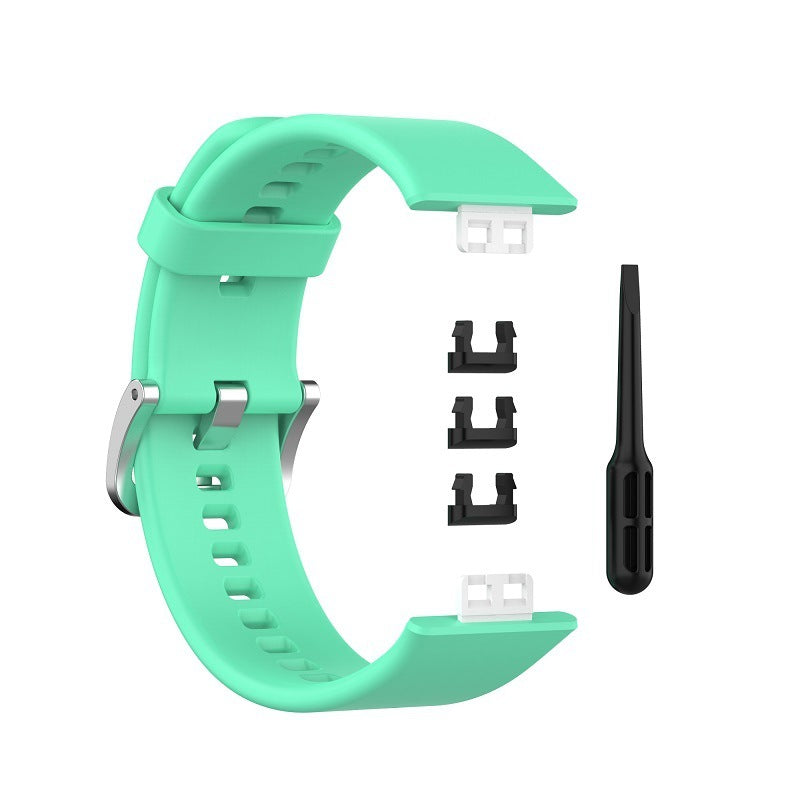 HKM-857043 Silicone Replacement Wrist Strap for Huawei Watch Fit with Tool Knife and Clips