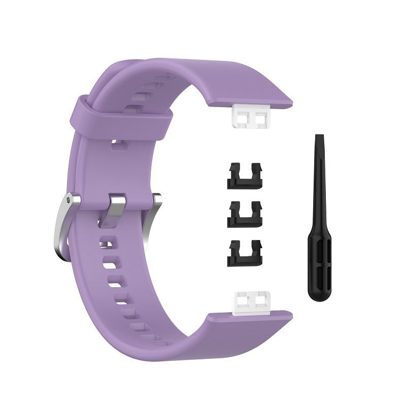 HKM-857043 Silicone Replacement Wrist Strap for Huawei Watch Fit with Tool Knife and Clips