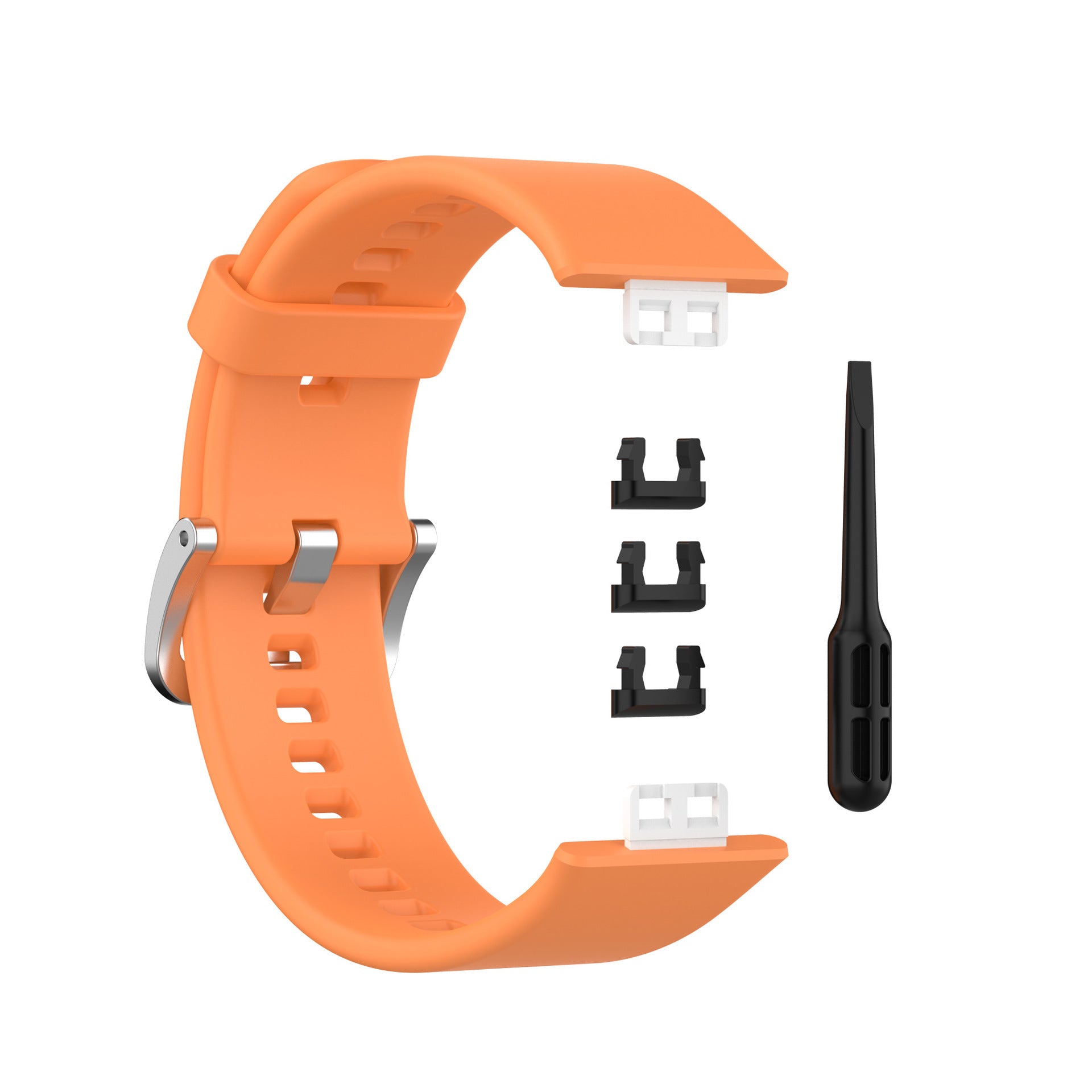 HKM-857043 Silicone Replacement Wrist Strap for Huawei Watch Fit with Tool Knife and Clips