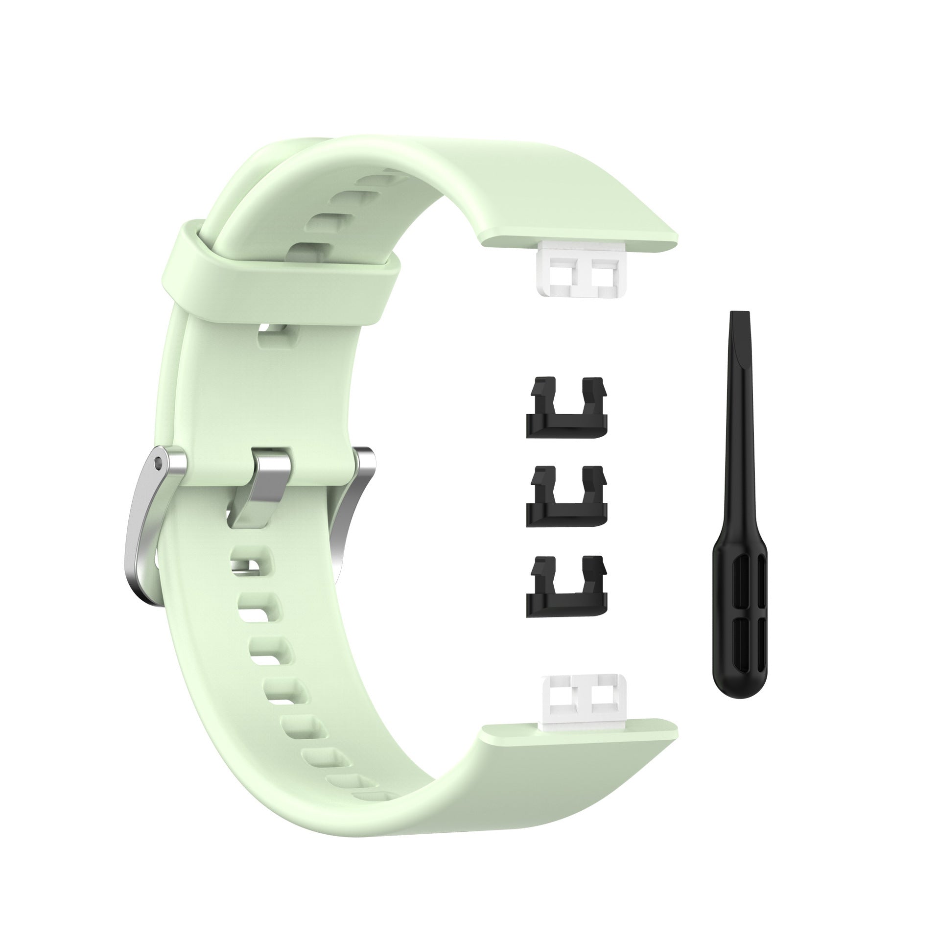 HKM-857043 Silicone Replacement Wrist Strap for Huawei Watch Fit with Tool Knife and Clips