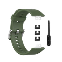 HKM-857043 Silicone Replacement Wrist Strap for Huawei Watch Fit with Tool Knife and Clips