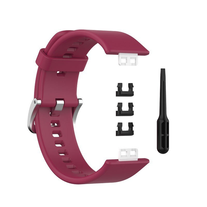 HKM-857043 Silicone Replacement Wrist Strap for Huawei Watch Fit with Tool Knife and Clips