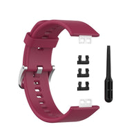 HKM-857043 Silicone Replacement Wrist Strap for Huawei Watch Fit with Tool Knife and Clips