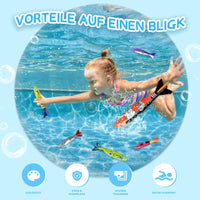 HKM-857171 Shark Dive Toy Set - 4-Pack Underwater Swimming Pool Toys for Kids