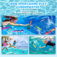 HKM-857171 Shark Dive Toy Set - 4-Pack Underwater Swimming Pool Toys for Kids