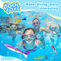 HKM-857171 Shark Dive Toy Set - 4-Pack Underwater Swimming Pool Toys for Kids