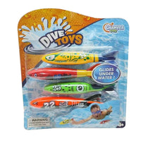 HKM-857171 Shark Dive Toy Set - 4-Pack Underwater Swimming Pool Toys for Kids