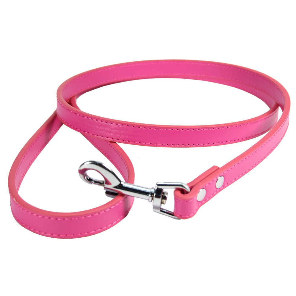 HKM-857363 Durable PU Leather Pet Leash for Cats and Dogs - Available in Multiple Colors