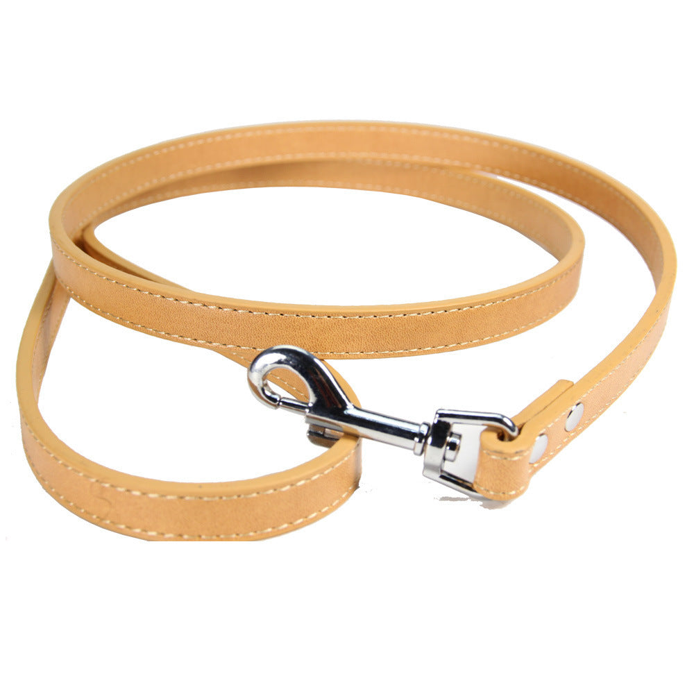HKM-857363 Durable PU Leather Pet Leash for Cats and Dogs - Available in Multiple Colors