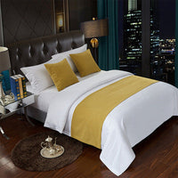 HKM-857363 Elegant Hotel Bed Runner with Pillow Cover - Chinese Classical Patterns in Multiple Colors and Designs