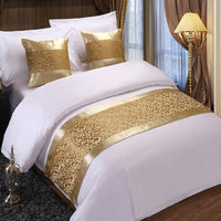 HKM-857363 Elegant Hotel Bed Runner with Pillow Cover - Chinese Classical Patterns in Multiple Colors and Designs