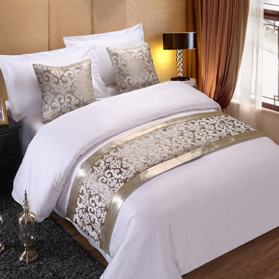 HKM-857363 Elegant Hotel Bed Runner with Pillow Cover - Chinese Classical Patterns in Multiple Colors and Designs