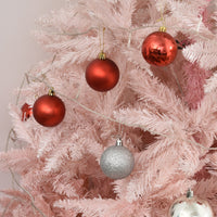 HKM-857491 6ft Pink Unlit Spruce Artificial Christmas Tree with Realistic Branches and 800 Tips