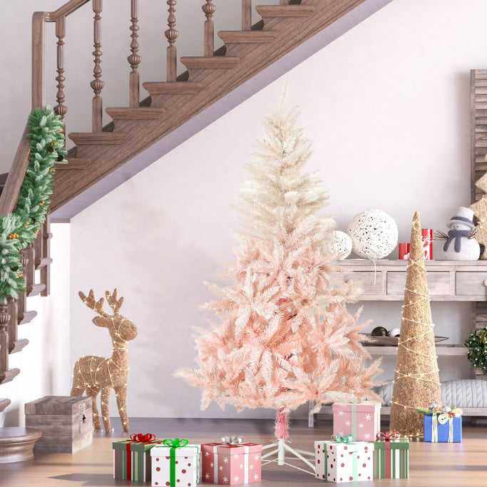 HKM-857491 6ft Pink Unlit Spruce Artificial Christmas Tree with Realistic Branches and 800 Tips