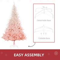 HKM-857491 6ft Pink Unlit Spruce Artificial Christmas Tree with Realistic Branches and 800 Tips