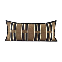 HKM-857491 Luxury Linen Cotton Blend Decorative Pillow Cover - Simple Brown Khaki Cushion Case for Sofa and Chair