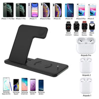 HKM-857555 4-in-1 Wireless Charging Station for iPhone, Apple Watch, and AirPods - Fast Charging Stand with Type-C Cable