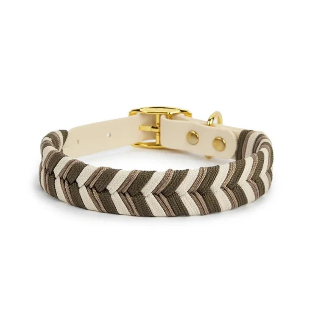 HKM-857555 Plaid Dog Collar with Metal Buckle in Various Colors and Sizes