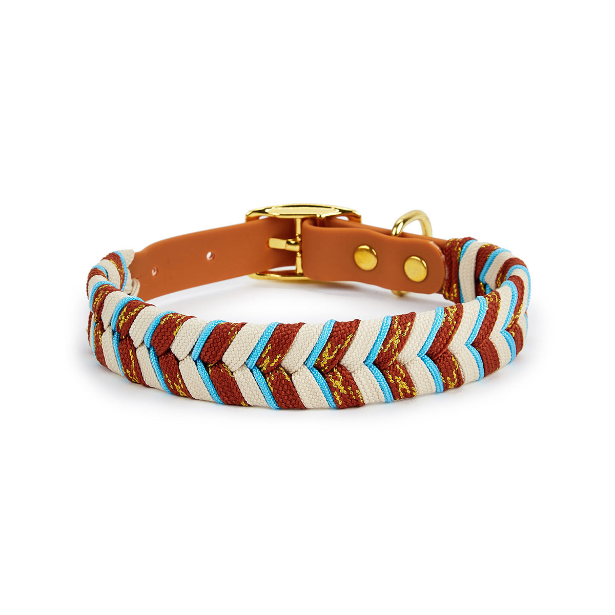 HKM-857555 Plaid Dog Collar with Metal Buckle in Various Colors and Sizes