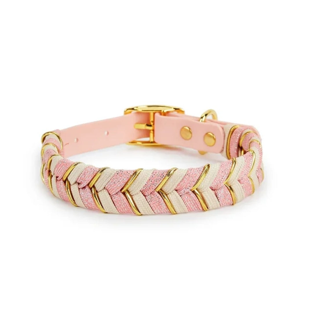 HKM-857555 Plaid Dog Collar with Metal Buckle in Various Colors and Sizes