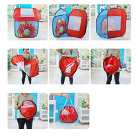 HKM-857619 Folding Christmas Tent for Kids - Indoor/Outdoor Playhouse with Ball Pool - Ages 2-13