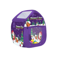 HKM-857619 Folding Christmas Tent for Kids - Indoor/Outdoor Playhouse with Ball Pool - Ages 2-13