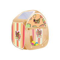 HKM-857619 Folding Christmas Tent for Kids - Indoor/Outdoor Playhouse with Ball Pool - Ages 2-13