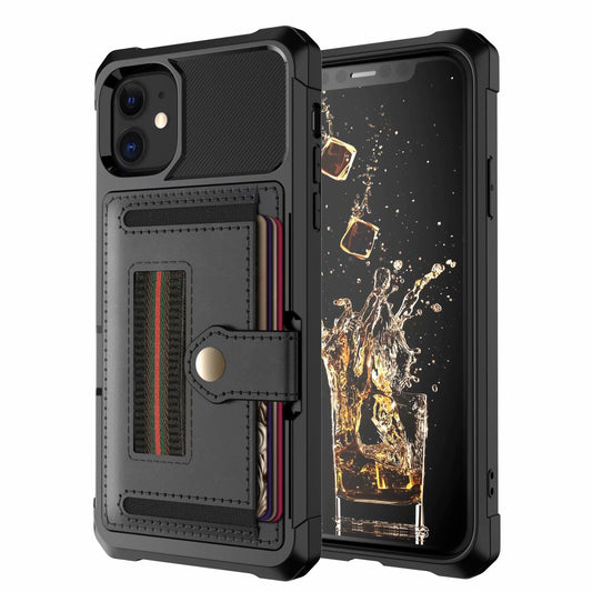 HKM-857619 TPU Mobile Phone Protective Case with Card Slot - Compatible with iPhone and Samsung Models