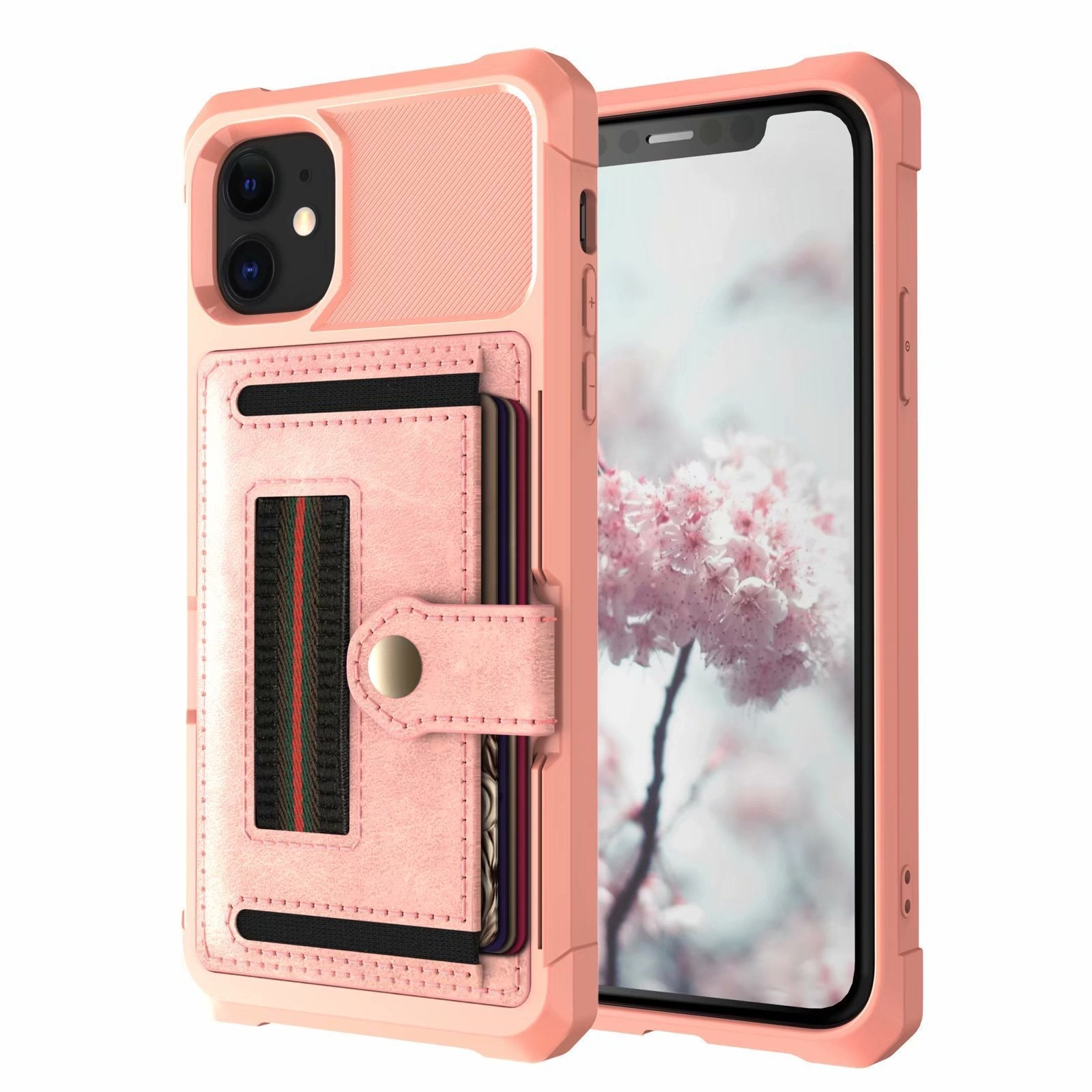HKM-857619 TPU Mobile Phone Protective Case with Card Slot - Compatible with iPhone and Samsung Models