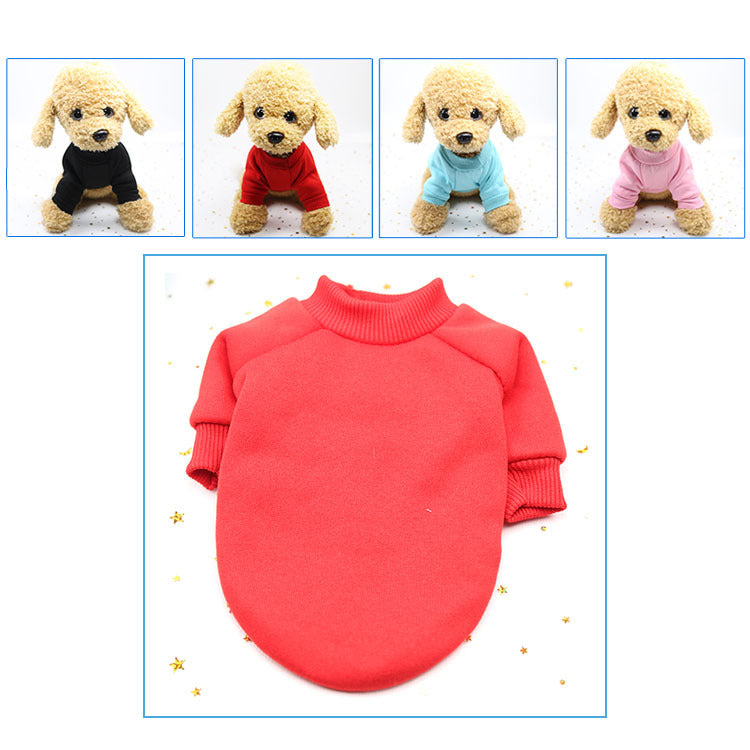 HKM-857939 Solid Color Dog Sweatshirt - Cozy Sweater Fabric, Various Sizes Available