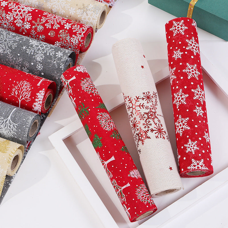 HKM-858131 Charming Christmas Printed Tablecloth for Holiday Decor, 2.75m Long, Multiple Patterns Available