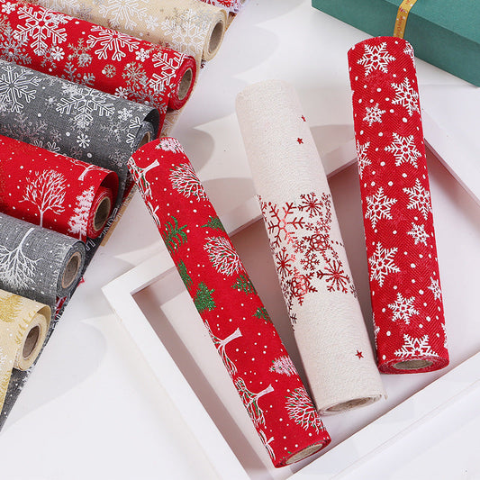 HKM-858131 Charming Christmas Printed Tablecloth for Holiday Decor, 2.75m Long, Multiple Patterns Available