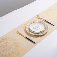 HKM-858131 Charming Christmas Printed Tablecloth for Holiday Decor, 2.75m Long, Multiple Patterns Available