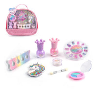 HKM-858323 Children's Makeup Set with Carrying Bag - DIY Dress-Up Accessories for Ages 4-9
