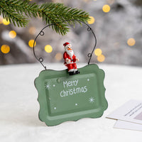 HKM-858323 Wrought Iron Decorative Pendant Featuring Old Man, Snowman, and Elk for Festive Home Decor