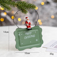 HKM-858323 Wrought Iron Decorative Pendant Featuring Old Man, Snowman, and Elk for Festive Home Decor