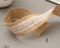 HKM-858451 5CM Wide Jute Lace Roll for DIY Crafts and Home Decor