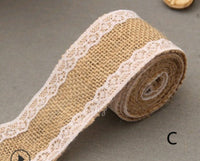 HKM-858451 5CM Wide Jute Lace Roll for DIY Crafts and Home Decor
