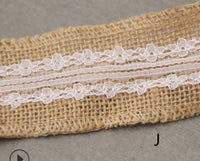 HKM-858451 5CM Wide Jute Lace Roll for DIY Crafts and Home Decor