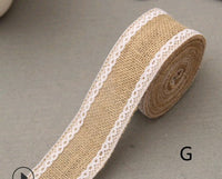 HKM-858451 5CM Wide Jute Lace Roll for DIY Crafts and Home Decor