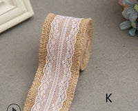 HKM-858451 5CM Wide Jute Lace Roll for DIY Crafts and Home Decor