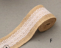 HKM-858451 5CM Wide Jute Lace Roll for DIY Crafts and Home Decor