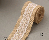 HKM-858451 5CM Wide Jute Lace Roll for DIY Crafts and Home Decor