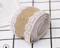 HKM-858451 5CM Wide Jute Lace Roll for DIY Crafts and Home Decor