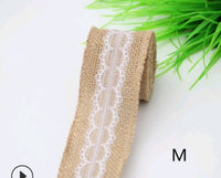 HKM-858451 5CM Wide Jute Lace Roll for DIY Crafts and Home Decor