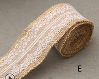 HKM-858451 5CM Wide Jute Lace Roll for DIY Crafts and Home Decor